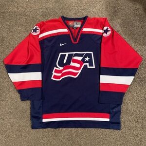‼️sold‼️USA Vintage Team Hockey Olympic Hockey Nike Jersey Men’s L